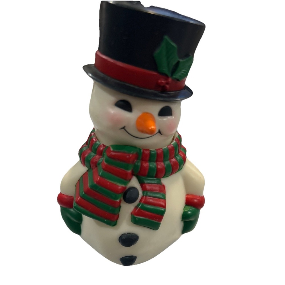 AVON CHRISTMAS TOP HAT SALT AND PEPPER SHAKER SNOWMAN